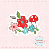 Flower Mushroom Sticker